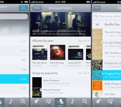 Starwave: music app concept, 2013