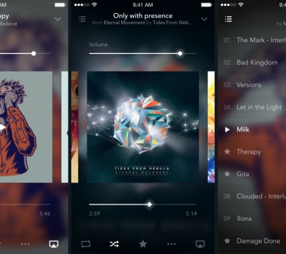 Starwave: music app player concept, 2013